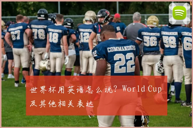 世界杯用英语怎么说？World Cup 及其他相关表达